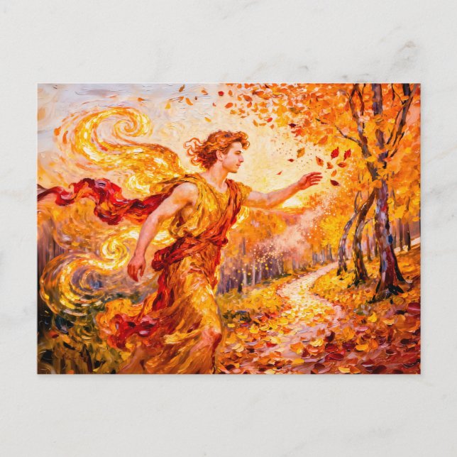 Zephyros God of the Western Wind from Greek Mythol Postcard (Front)