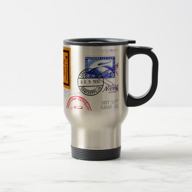 Zeppelin Adventure Travel Time Travel Mug (Right)
