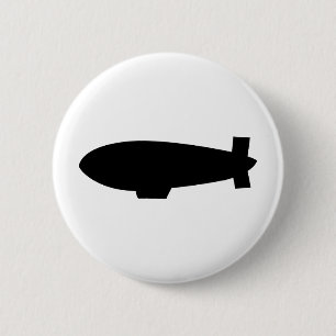 zeppelin airship icon 6 cm round badge