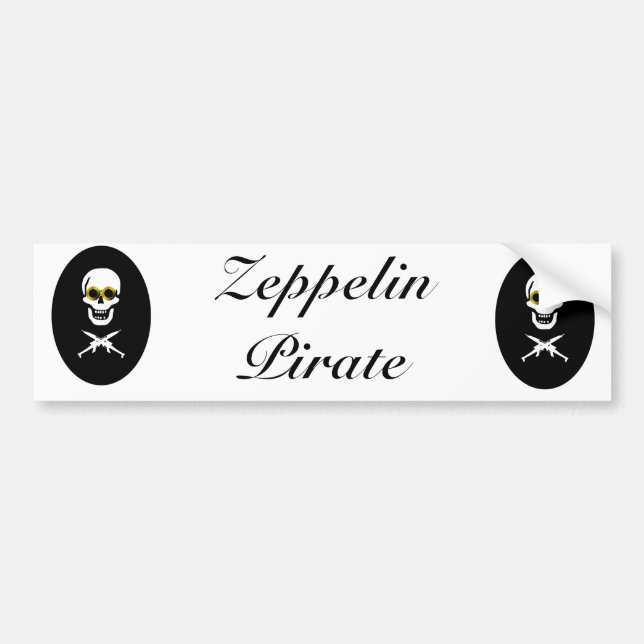 Zeppelin Pirate Bumper Sticker (Front)