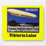 Zeppelin Viktoria Luise Mouse Pad<br><div class="desc">Vintage German Zeppelin air travel poster for air cruises on the Viktoria Luise.</div>