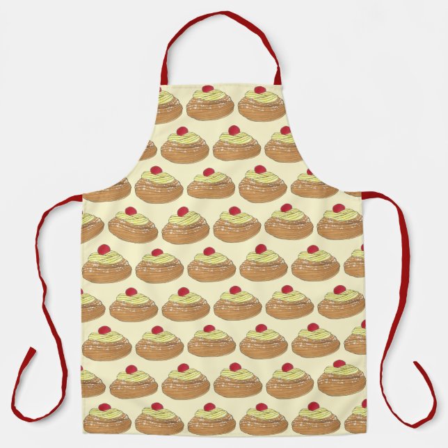 Zeppole Italian Bakery Fried Dough Pastry Apron (Front)