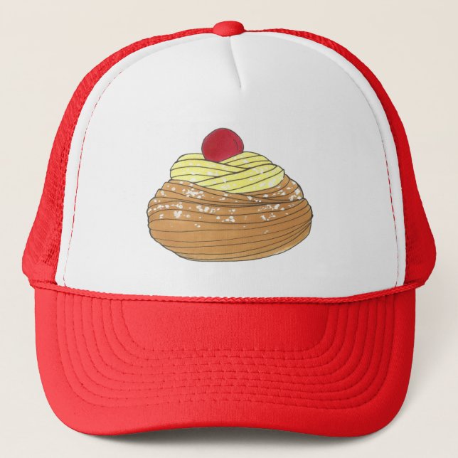 ZEPPOLE Italian Fried Dough Pastry Bakery Foodie Trucker Hat (Front)