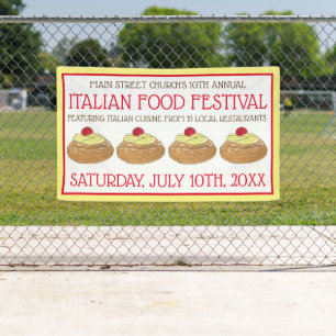 Zeppole Pastry Italian Sicilian Food Festival Banner