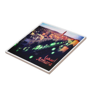 zER004 ASMARA BY Night, Eritrea, Africa, Ceramic Tile