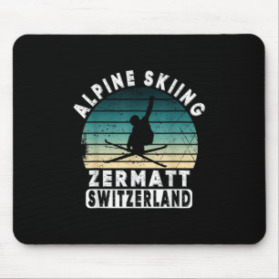 Zermatt Alpine Skiing Switzerland Mountains Swiss Mouse Pad