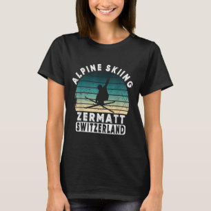 Zermatt Alpine Skiing Switzerland Mountains Swiss T-Shirt