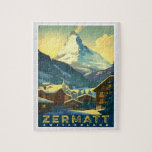 Zermatt - Capture the Majestic Matterhorn Jigsaw Puzzle<br><div class="desc">Discover the breathtaking beauty of Zermatt,  Switzerland with our stunning poster featuring the iconic Matterhorn peak. Perfect for sending a piece of the Swiss Alps to loved ones or keeping as a souvenir.</div>