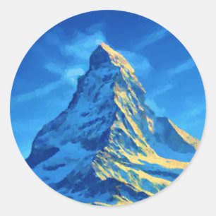 Zermatt Matterhorn Classic Round Sticker