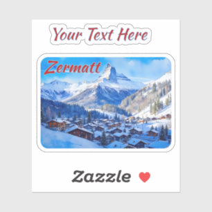 Zermatt Matterhorn Switzerland Alps Watercolor