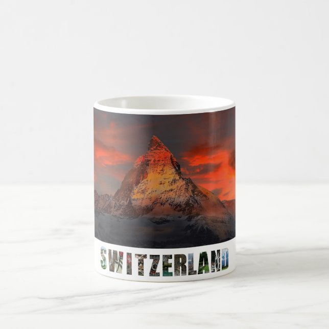 Zermatt Matterhorn Switzerland Swiss Alps Sunset Coffee Mug (Center)