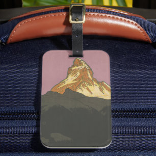 Zermatt Matterhorn Vintage Switzerland Skiing  Luggage Tag