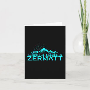 Zermatt Mountains Alpine Skiing Swiss Alps Switzer Card