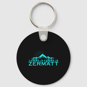 Zermatt Mountains Alpine Skiing Swiss Alps Switzer Key Ring