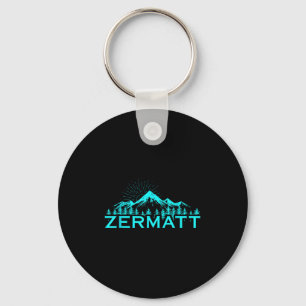 Zermatt Mountains Alpine Skiing Swiss Alps Switzer Key Ring
