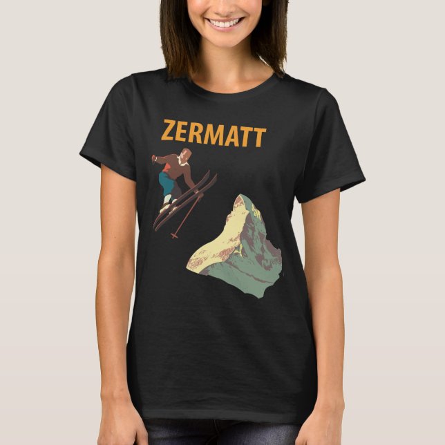 Zermatt Ski Jump T-Shirt (Front)