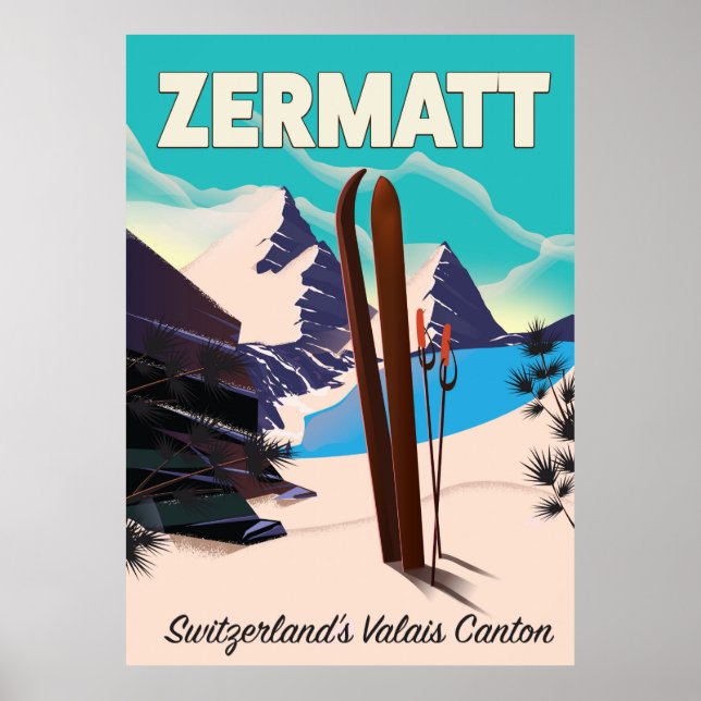Zermatt Ski vacation poster (Front)