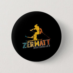 Zermatt Swiss Alps Alpine Skiing Switzerland Mount 6 Cm Round Badge