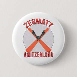 Zermatt, Switzerland 6 Cm Round Badge