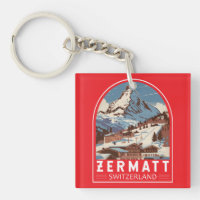 Zermatt Switzerland Illustration Travel Art Retro