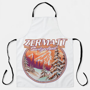 Zermatt switzerland logo apron