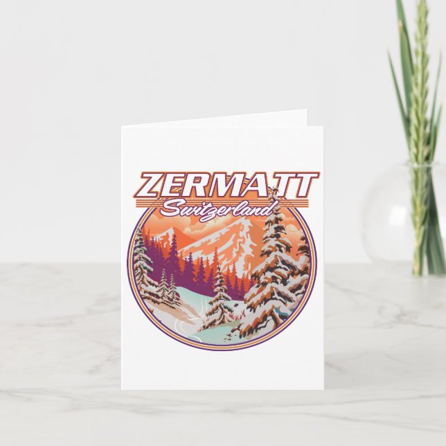 Zermatt switzerland logo invitation (Front)