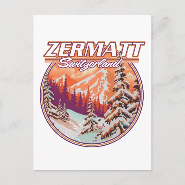 Zermatt switzerland logo postcard (Front)