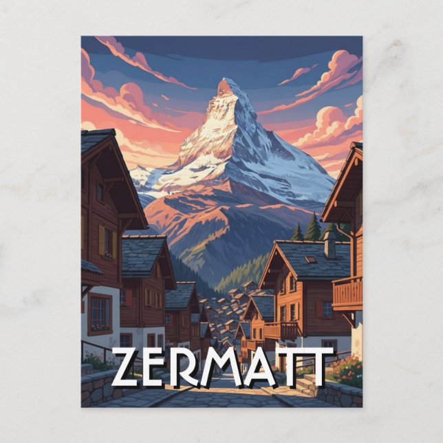 Zermatt Switzerland Matterhorn Postcard (Front)