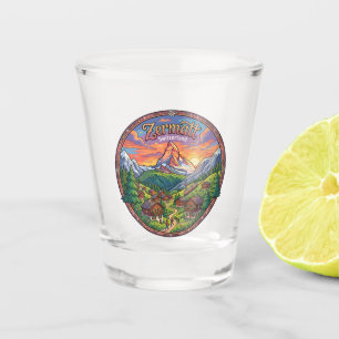 Zermatt Switzerland Matterhorn Sunset Shot Glass