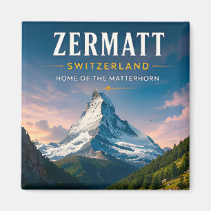 🏔️ Zermatt Switzerland Matterhorn Travel Decor ❄️ Magnet