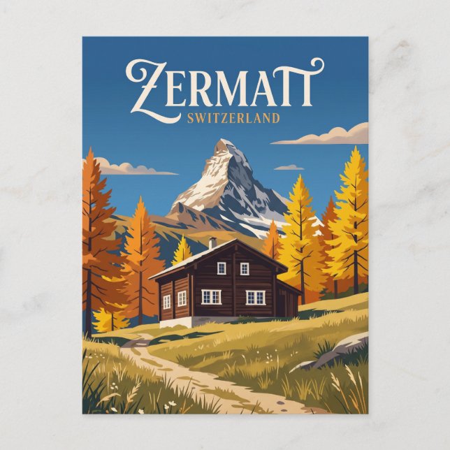 Zermatt Switzerland Postcard (Front)