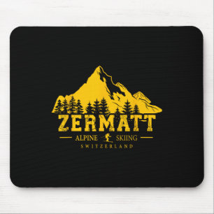 Zermatt Switzerland Ski Resort Alpine Skiing Swiss Mouse Pad