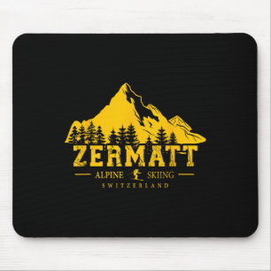 Zermatt Switzerland Ski Resort Alpine Skiing Swiss Mouse Pad