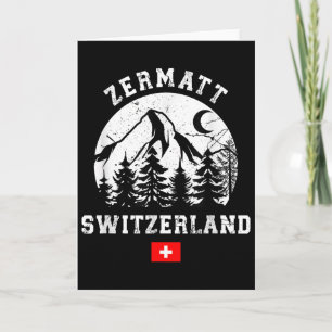 Zermatt Switzerland Ski Resort Alps Alpine Skiing Card
