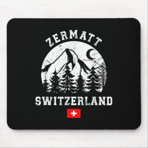 Zermatt Switzerland Ski Resort Alps Alpine Skiing Mouse Pad
