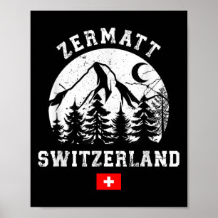 Zermatt Switzerland Ski Resort Alps Alpine Skiing  Poster