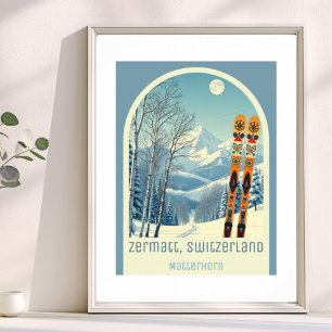 Zermatt Switzerland ski resort Matterhorn  Poster