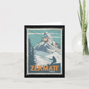 Zermatt Switzerland Winter Skiing Snowboarding Ski Card
