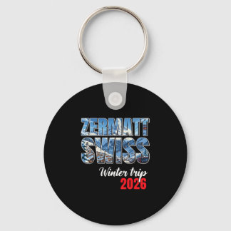 Zermatt Switzerland Winter Trip 2026 Alps Ski Swis Key Ring