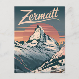 Zermatt vintage postcard