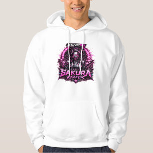 ZERO69 Neon Sakura Reaper Cyberpunk Warrior Hoodie