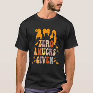 Zero Amucks Given  Amuck With Bat Halloween Witch T-Shirt