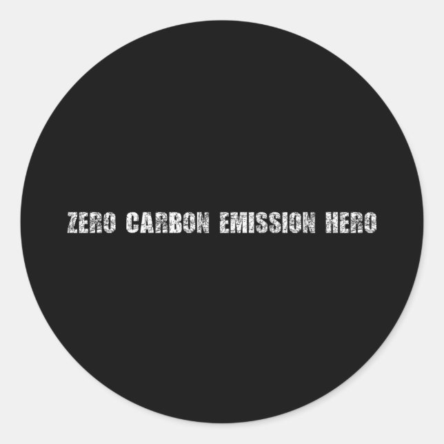 Zero Carbon Emission Hero Classic Round Sticker (Front)