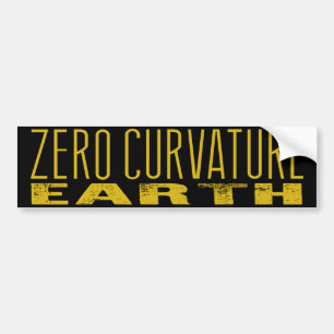 Zero Curvature Earth (Flat Earth) Bumper Sticker