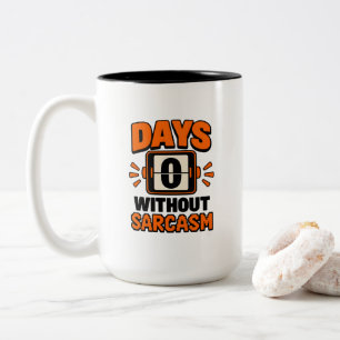 Zero Day Sarcasm Metre Scoreboard Two-Tone Coffee Mug