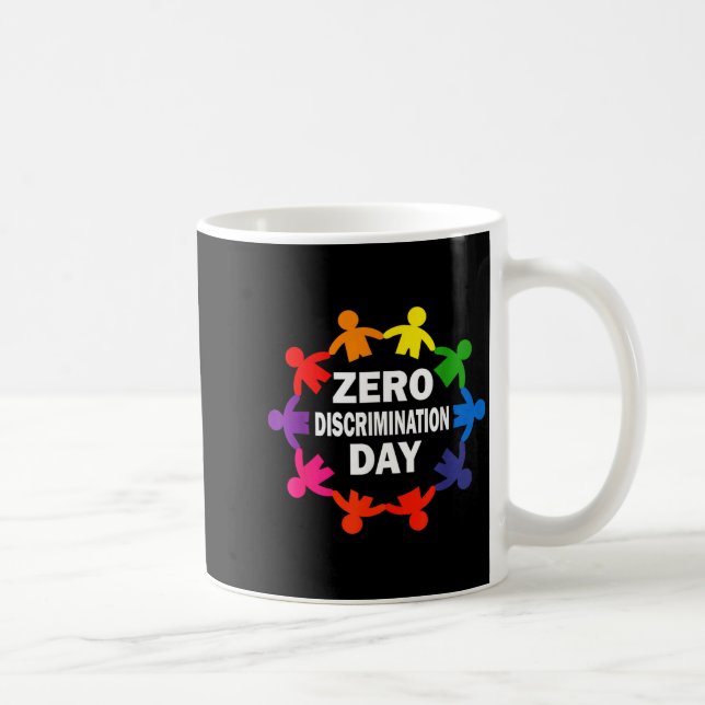 Zero discrimination day - equality inclusion human coffee mug (Right)