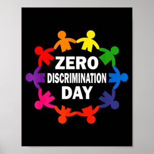 Zero discrimination day - equality inclusion human poster