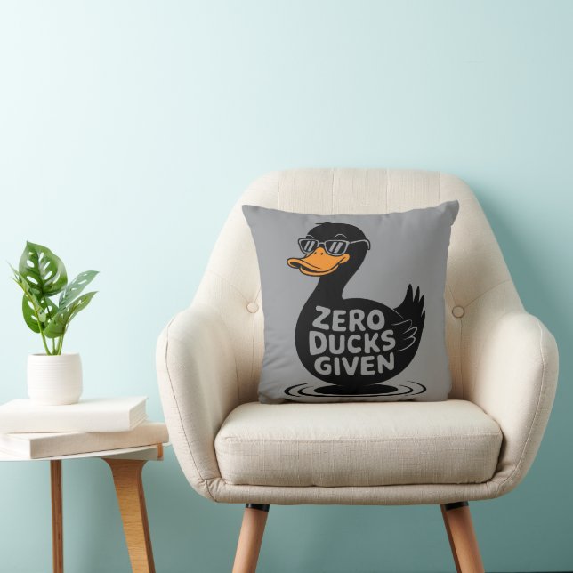Zero Ducks Given - Funny Cool Duck Design  Cushion (Chair)