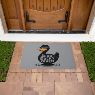 Zero Ducks Given - Funny Cool Duck Design  Doormat