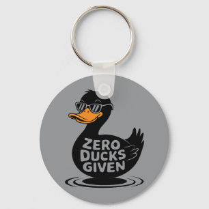 Zero Ducks Given - Funny Cool Duck Design  Key Ring